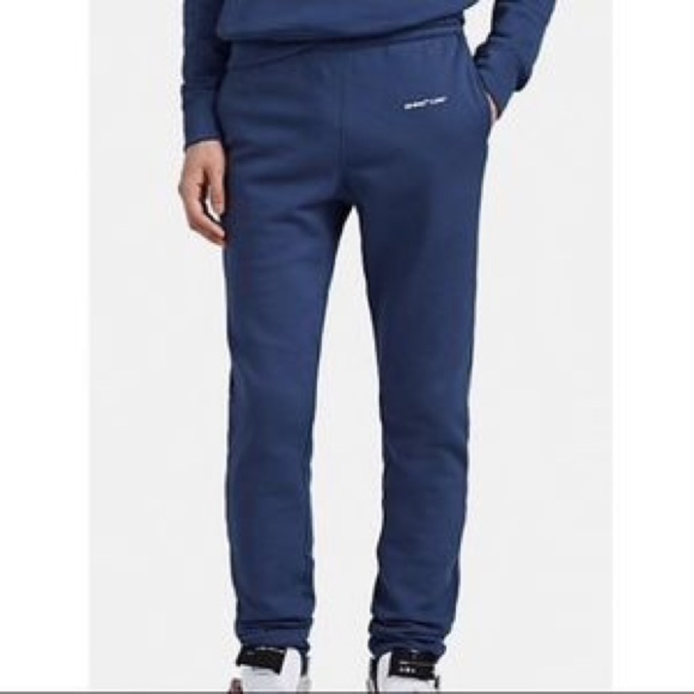 off white blue logo sweatpants